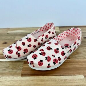 TOMS Womens Classic Slip-On Ladybug Print‎ Casual Shoes Size 6